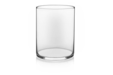 Wide cylinder glass vase