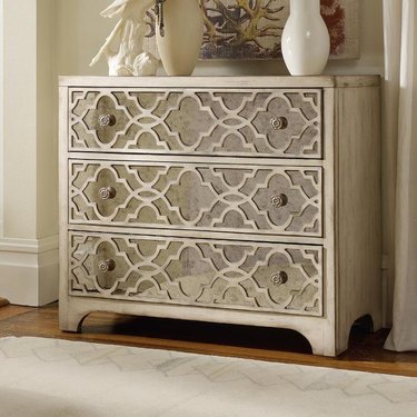 French country style Birch Lane Sanctuary 3 Drawer Fretwork Chest