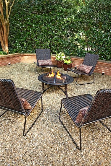 loose stone hardscape materials gravel patio lowe's outdoor firepit