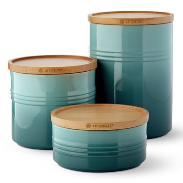 turquoise canisters