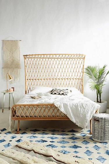 Anthropologie rattan bed.