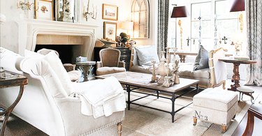 antiques french country living room