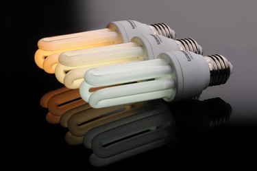 CFL lighting bulbs.