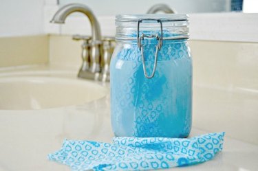 DIY reusable cleaning wipes for the bathroom