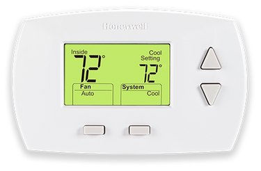 A non-programmable thermostat.