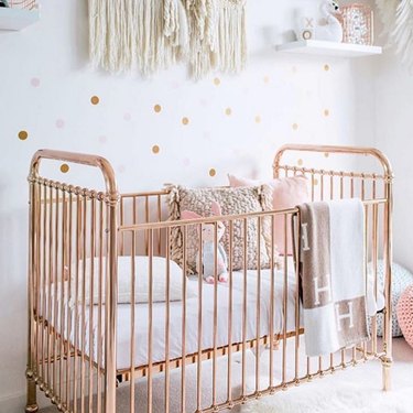 rose gold crib