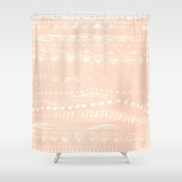 blush shower curtain