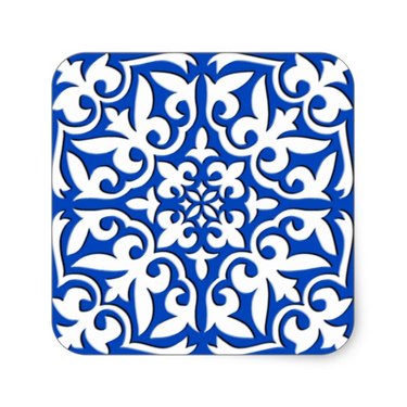 Cobalt blue moroccan tile