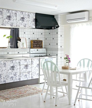 Peel-and-Stick Wallpaper Cabinets