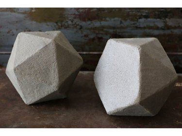 DIY Geometric Concrete Bookends