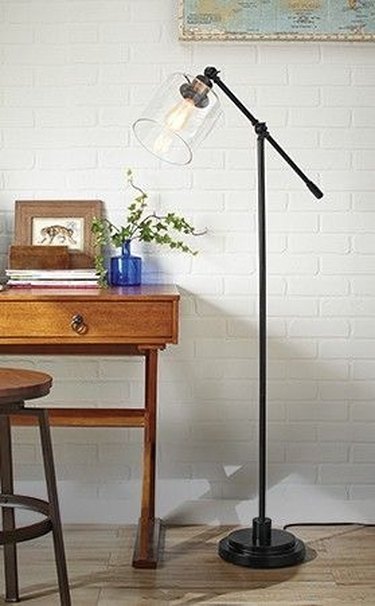floor lamp with glass shade