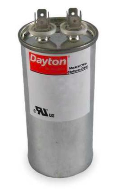 A Dayton-brand capacitor.