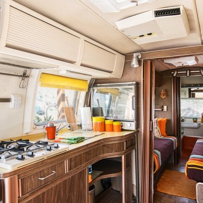 small stove in RV