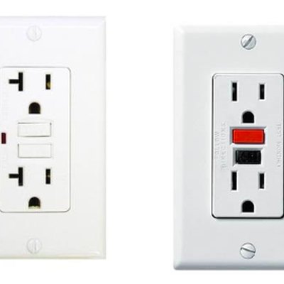 A pair of GFCI outlets.