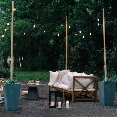patio string lighting