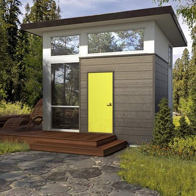 tiny home in woods
