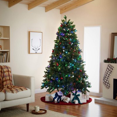 christmas tree in living room