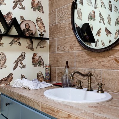 Faux wood tile