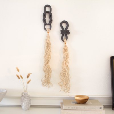 DIY clay tassel wall hanging