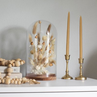 DIY dried floral cloche