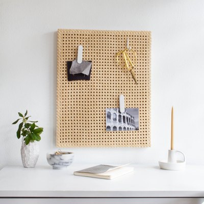 Cane webbing bulletin board