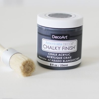 Chalk paint and brush