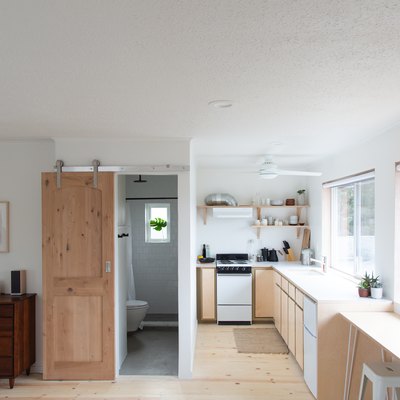 Love of Scandinavian design and simplicity in a Portland guest studio.