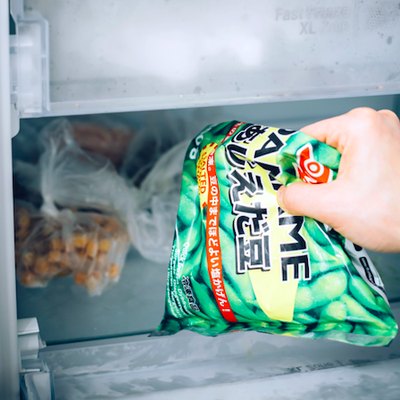 Putting food into freezer