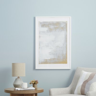 sitting area with blue wall