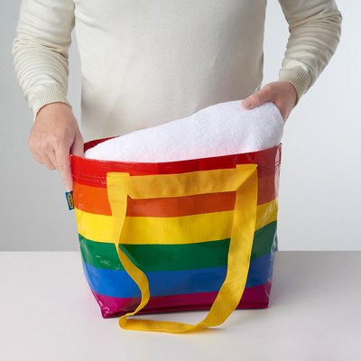 small rainbow ikea bag
