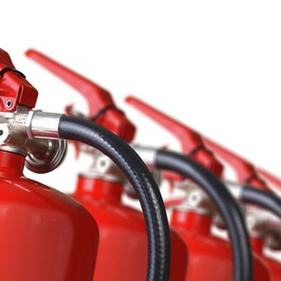 Fire extinguisher graphic.