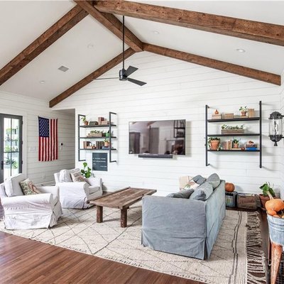 farmhouse-style living room