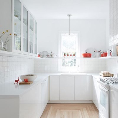 all-white kitchen