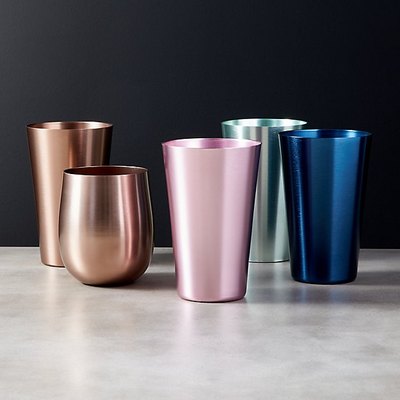 cb2 aluminum barware