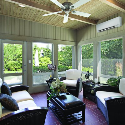 Ductless system in sun room.