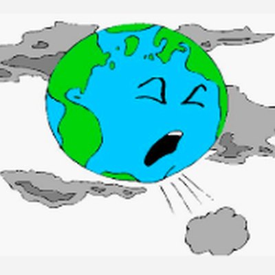 The polluted earth.