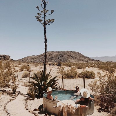 stock tank pool in the desert