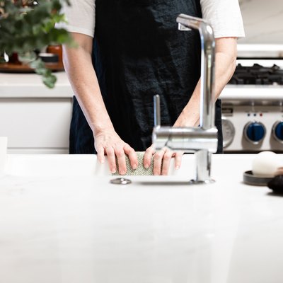 Kitchen sink with cleaning tools