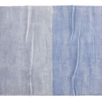 aelfie blue bamboo silk rug