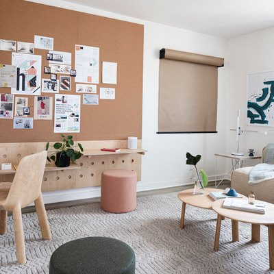 Modern creative workspace at Hunker House