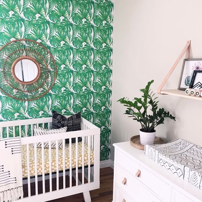 Botanical nursery with leafy green statement