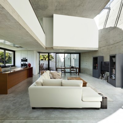 Modern interior of a living room in a house