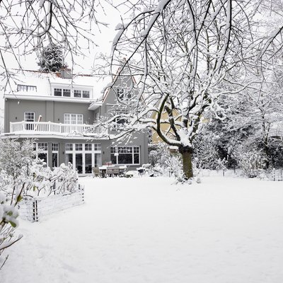 House under snow