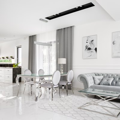 Glamour and romantic style interior