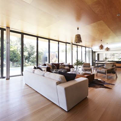Interior still life image of living room in designed villa