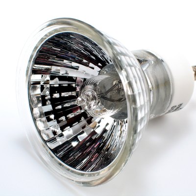 A single halogen spotlight bulb