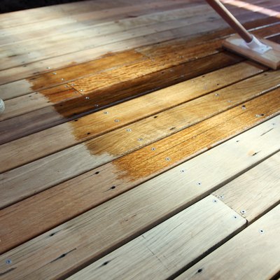 Oiling the deck