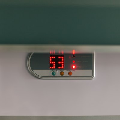 Close-Up Of Thermostat On Wall