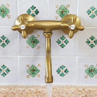 HOT and COLD: Vintage European Water Knobs, Faucet, Running Water