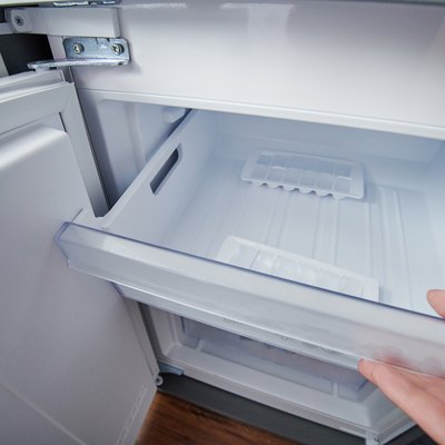 Open fridge freezer container